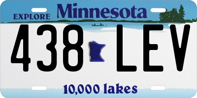 MN license plate 438LEV