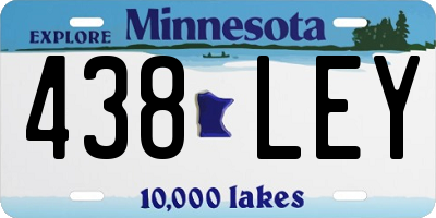 MN license plate 438LEY