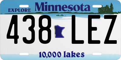MN license plate 438LEZ