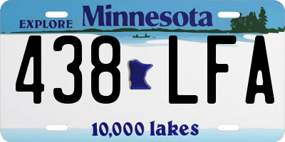 MN license plate 438LFA