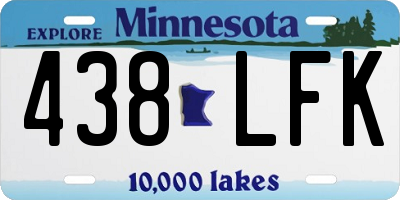 MN license plate 438LFK