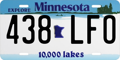 MN license plate 438LFO