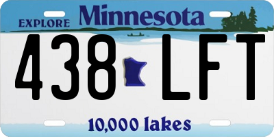 MN license plate 438LFT