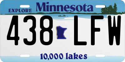 MN license plate 438LFW