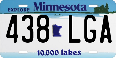 MN license plate 438LGA