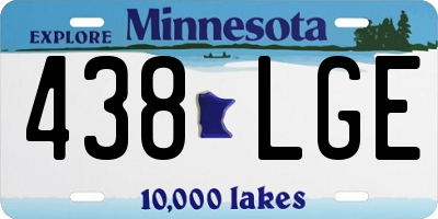 MN license plate 438LGE