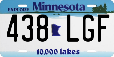 MN license plate 438LGF