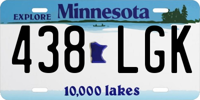 MN license plate 438LGK