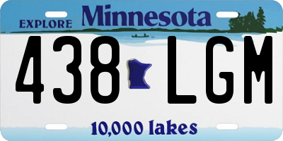 MN license plate 438LGM