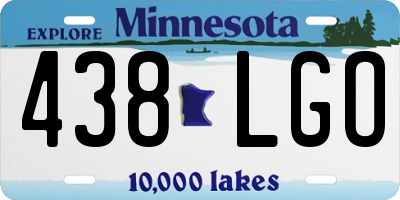 MN license plate 438LGO