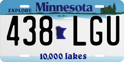 MN license plate 438LGU