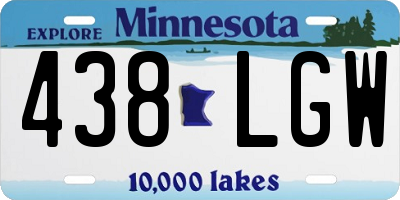 MN license plate 438LGW