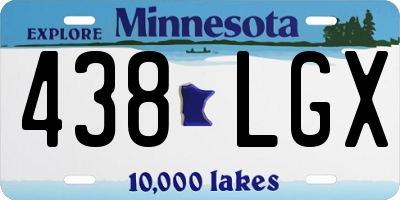 MN license plate 438LGX