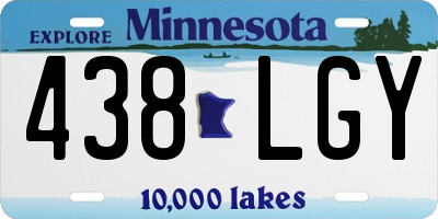 MN license plate 438LGY
