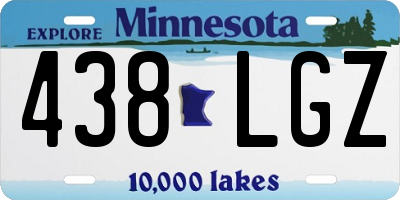 MN license plate 438LGZ