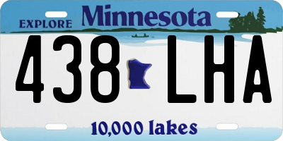 MN license plate 438LHA