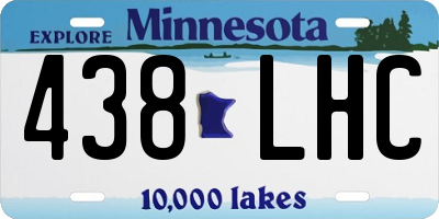 MN license plate 438LHC