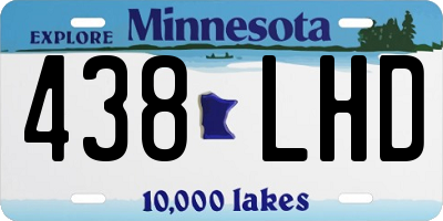 MN license plate 438LHD