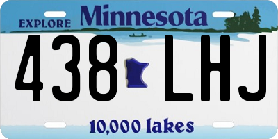 MN license plate 438LHJ
