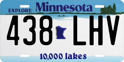 MN license plate 438LHV