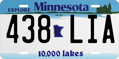 MN license plate 438LIA