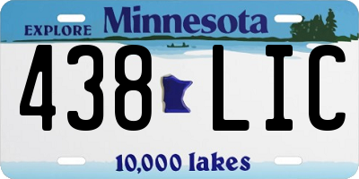 MN license plate 438LIC