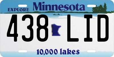 MN license plate 438LID