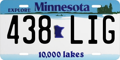 MN license plate 438LIG