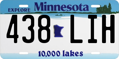 MN license plate 438LIH