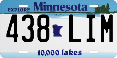 MN license plate 438LIM