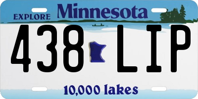 MN license plate 438LIP