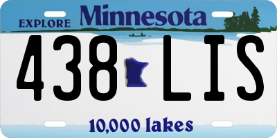 MN license plate 438LIS