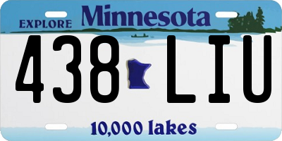 MN license plate 438LIU