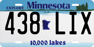 MN license plate 438LIX