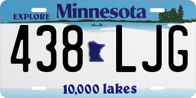 MN license plate 438LJG