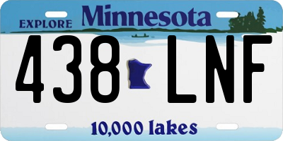 MN license plate 438LNF