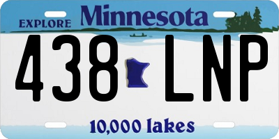 MN license plate 438LNP