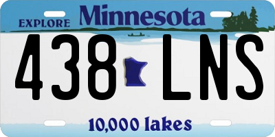 MN license plate 438LNS