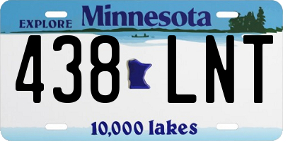 MN license plate 438LNT