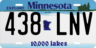 MN license plate 438LNV