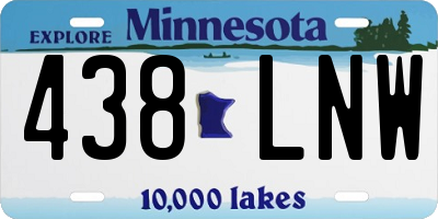 MN license plate 438LNW