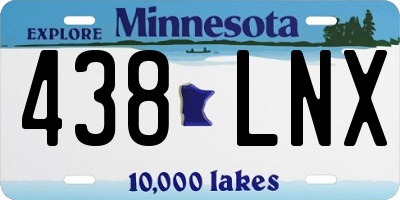 MN license plate 438LNX