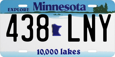 MN license plate 438LNY