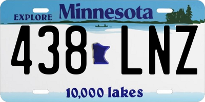 MN license plate 438LNZ