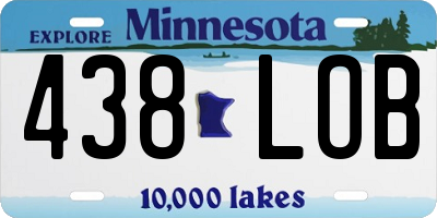 MN license plate 438LOB