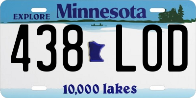 MN license plate 438LOD