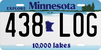 MN license plate 438LOG