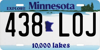 MN license plate 438LOJ