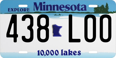 MN license plate 438LOO