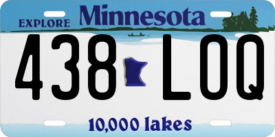 MN license plate 438LOQ